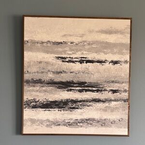 Abstract Canvas Art with Wooden Frame